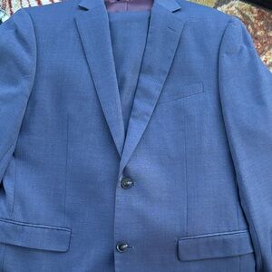 Men's Blue full suit Perry Ellis slim fit